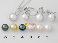 9.5-10mm bread pearl jewelry set in 925 silver on sell online