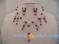 Wholesale bridal pearl necklace & earring jewelry set online