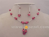 Wholesale sterling Tin-cup Bridal jewelry with freshwater pearls
