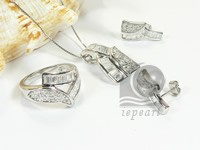 wholesale sterling silver rhodium plated set