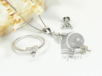 triangle sterling silver rhodium plated set