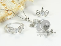 scorpion shape sterling silver rhodium plated set