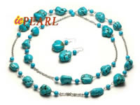 Nugget turquoise beads lariat necklace wholesale online