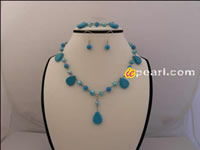 wholesale double strand champagne pearl beach jewelry set
