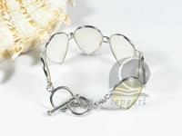 20*26mm white teardrop shape shell bracelet