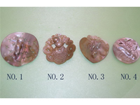 55mm various shape shell pendant with pearls