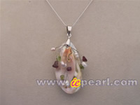 Beetle Shell pendant on 18KGP mountings