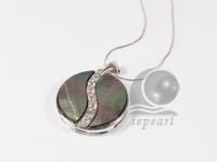 wholesale 3cm black Chinese style design shell pendant