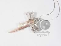 wholesale 3.5*5.5cm white dragonfly shape shell pendant