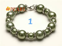 7-8mm rice pearl charstmas bracelet in 7.5 inches