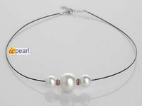 white shell pearl tin-cup necklace jewelry