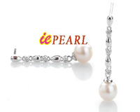 wholesale freshwater round AAA pearl 925 silver earrings