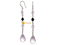 11*16mm pink crystal straight dangling earring jewelry