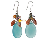 18*25mm blue tear drop crystal dangling earrings hook