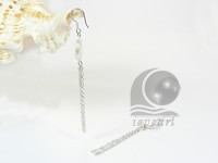 925 silver white coin pearl earrings in popular style wholesale