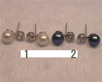 7.5-8mm freshwater pearls sterling studs earring, different colo