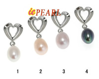 6*8mm tear-drop freshwater pearls sterling pendant
