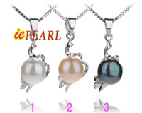8-8.5mm freshwater pearls sterling pendant
