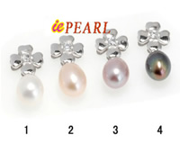 6*8mm tear-drop freshwater pearls sterling pendant