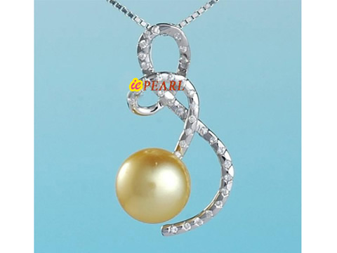 freshwater 10-10.5mm bread pearl sterling silver pendants