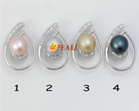 9.5-10mm cultured bread pearl 925 silver pendants