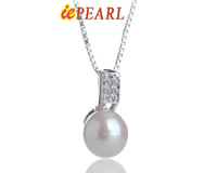 wholesale round AAA freshwater pearl 925 silver pendants