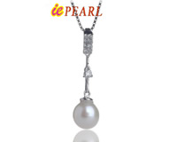 wholesale 925 silver round AAA freshwater pearl pendants