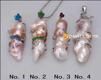 free shape special natural freshwater pearl pendant