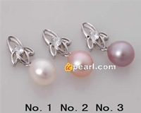 925 silver blooming flower zircon rice pearl pendant