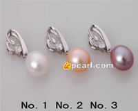 free shape heart sterling silver rice pearl pendant