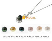 10-11mm pearl with sterling silver pendant wholesale