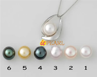 10-10.5mm button pearl 925 silver designer pendant