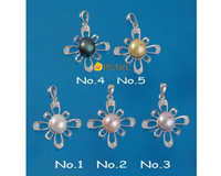 9.5-10mm bread pearl flower 925 silver pendant