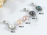 7-7.5mm freshwater pearls sterling pendant