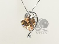 irregular 18*25mm sterling silver rhodium plated pendant