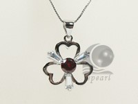 flower shape 18*25mm sterling silver rhodium plated pendant