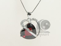 heart shape 18*25mm sterling silver rhodium plated pendant