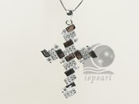 crucifix shape 28*45mm sterling silver rhodium plated pendant