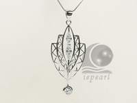 cup shape 20*45mm sterling silver rhodium plated pendant wholesale