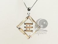 square 29*33mm sterling silver rhodium plated pendant wholesale