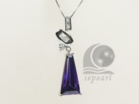 38*11mm sterling silver rhodium plated pendant wholesale