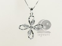 flower shape 28*30mm sterling silver rhodium plated pendant