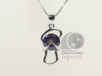 13*30mm sterling silver rhodium plated pendant
