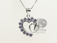 double heart shape 18*25mm sterling silver rhodium plated pendant