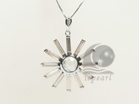 30*30mm sterling silver rhodium plated pendant