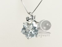 irregular 18*25mm sterling silver rhodium plated pendant