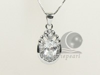 10*25mm sterling silver rhodium plated pendant wholesale