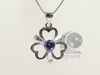 flower shape 20*25mm 925 sterling silver rhodium plated pendant