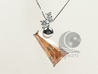 20*30mm 925 sterling silver rhodium plated pendant