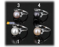 8.5-9mm freshwater pearl ring with sterling mounting .US size6.5